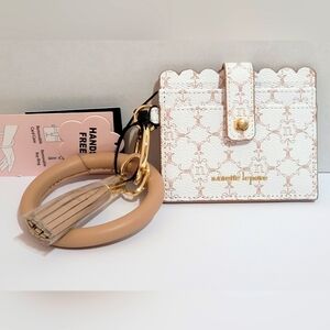 Nanette Lepore Handsfree Card Holder with Tan Keychain